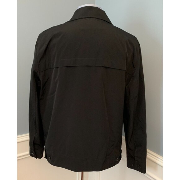 Alfani Jacket Mens L Harrington Rain Lined Black Zip Preppy Bomber Pockets - Picture 3 of 11